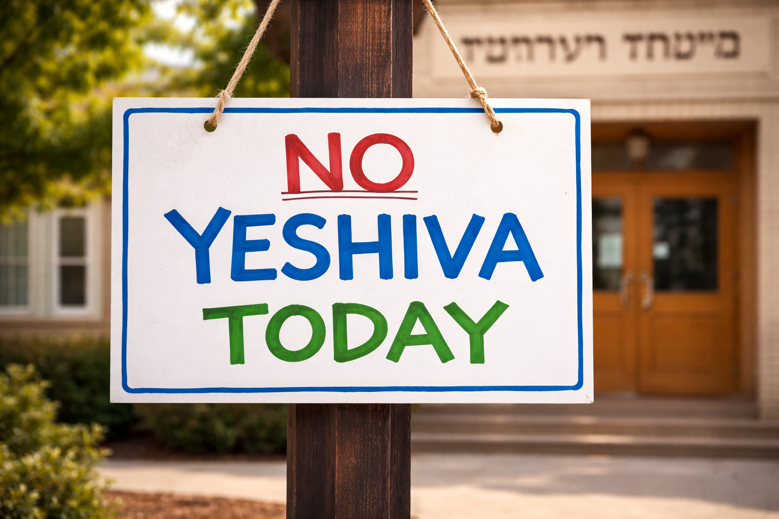 LETTER: NO YESHIVA TODAY: PARENTS QUESTION EXTENDED POST-PESACH BREAK FOR ELEMENTARY BOYS