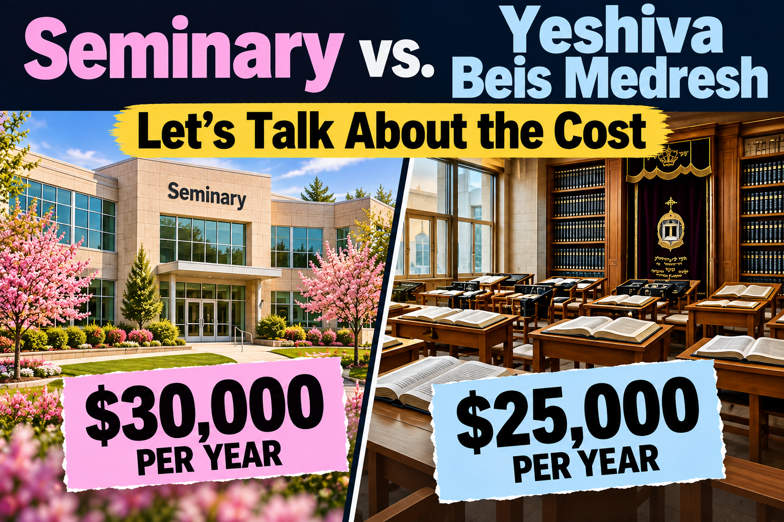 LETTER: The $25,000 Question: Seminary vs. Beis Medrash